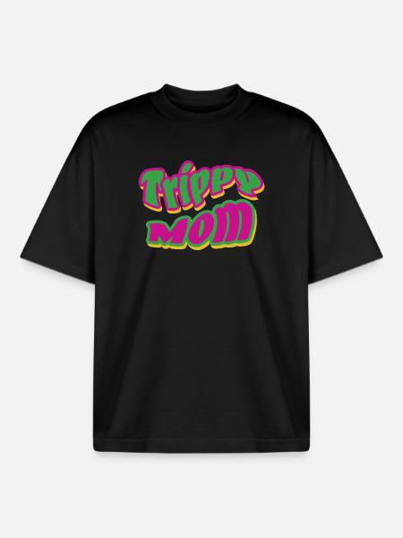 Trippy Mom 2 - Boxy Heavyweight Unisex Organic T-Shirt by Stanley/Stella - black