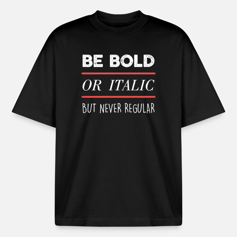 Sei mutig (dunkel) - Boxy Heavyweight Unisex Organic T-Shirt von Stanley/Stella - Schwarz