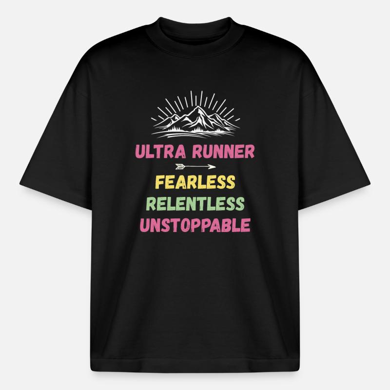 Ultra Runner - Intrépide. Implacable. Imparable. - T-shirt unisexe épais coupe boxy Stanley/Stella - noir