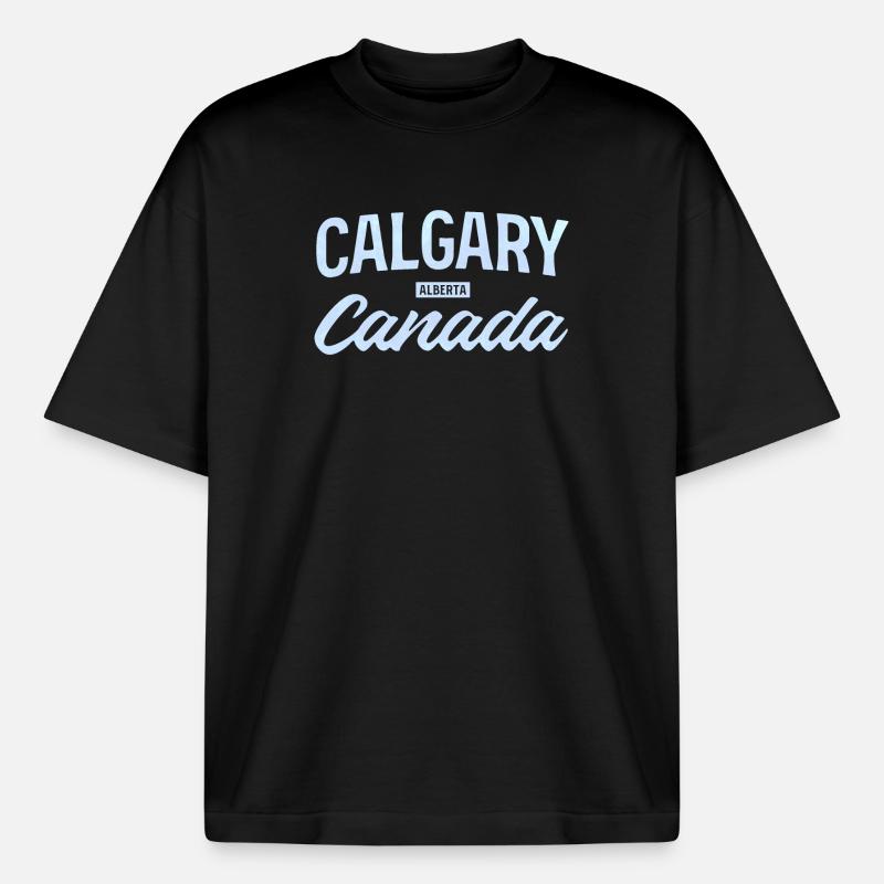  Calgary Alberta Canada – Retro Städte Design - Boxy Heavyweight Unisex Organic T-Shirt von Stanley/Stella - Schwarz