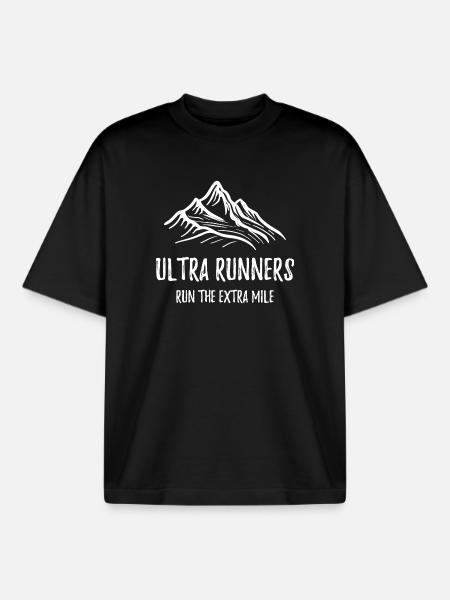 Ultraläufer laufen die Extrameile - Boxy Heavyweight Unisex Organic T-Shirt von Stanley/Stella - Schwarz