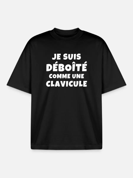 alcool, alcool humour, ivrogne - T-shirt unisexe boxy épais biologique Stanley/Stella - noir