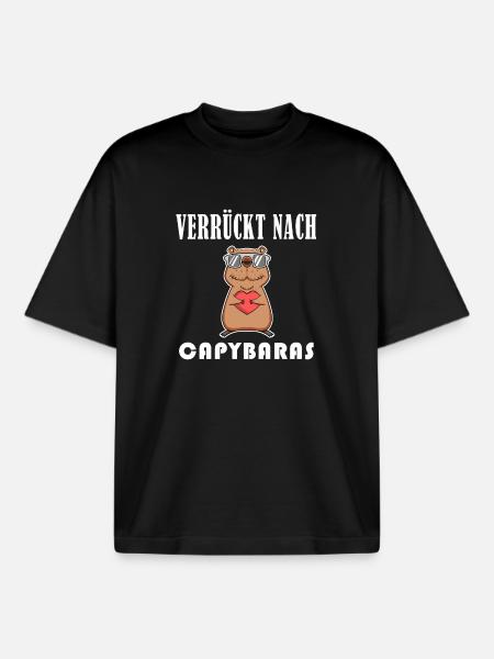 Capybara Wasserschwein - Boxy Heavyweight Unisex Organic T-Shirt von Stanley/Stella - Schwarz