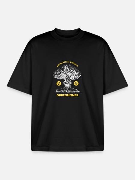 Oppenheimer Manhattan project - Boxy Heavyweight Unisex Organic T-Shirt by Stanley/Stella - black