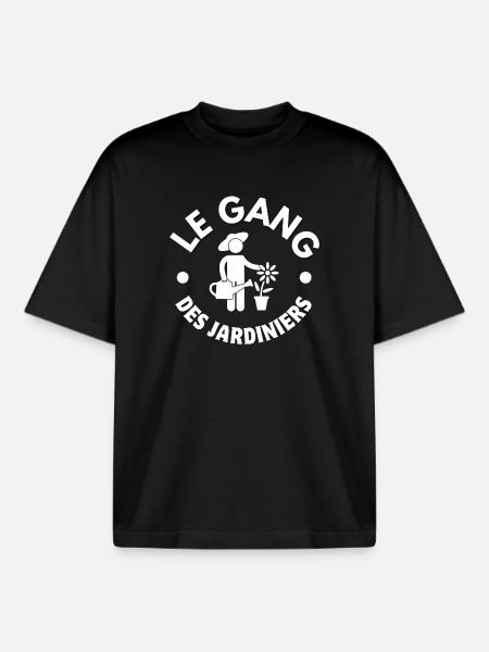 jardiner, jardinier, jardinage - T-shirt unisexe boxy épais biologique Stanley/Stella - noir