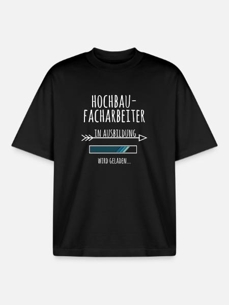 Hochbaufacharbeiter Ausbildung Beruf Geschenk - Boxy Heavyweight Unisex Organic T-Shirt von Stanley/Stella - Schwarz