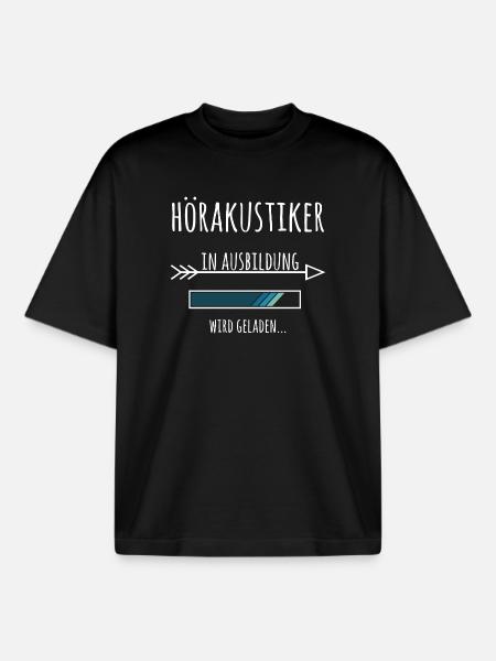 Hörakustiker Ausbildung Beruf Geschenk - Boxy Heavyweight Unisex Organic T-Shirt von Stanley/Stella - Schwarz