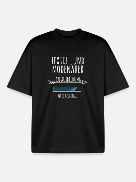 Textil und Modenäher Ausbildung Beruf Geschenk - Boxy Heavyweight Unisex Organic T-Shirt von Stanley/Stella - Schwarz