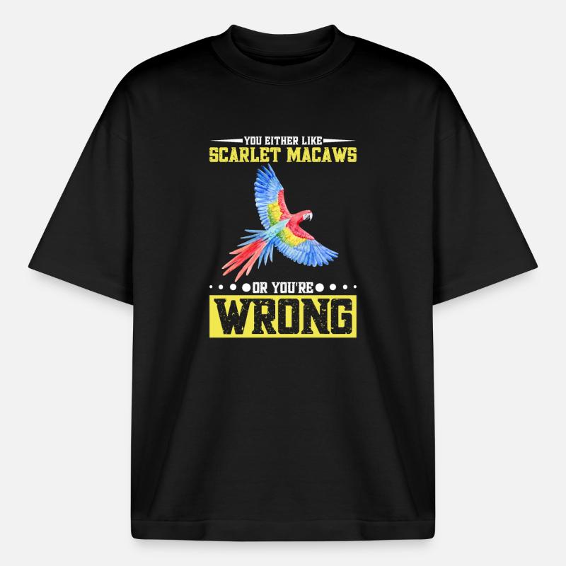 Entweder du magst Scharlacharas oder - Boxy Heavyweight Unisex Organic T-Shirt von Stanley/Stella - Schwarz