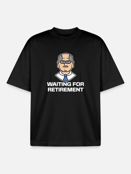 Pension Retirement Statement Pensioner Freedom - Boxy Heavyweight Unisex Organic T-Shirt by Stanley/Stella - black