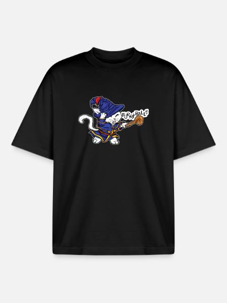 Sorcerer cat in enchantment - Boxy Heavyweight Unisex Organic T-Shirt by Stanley/Stella - black