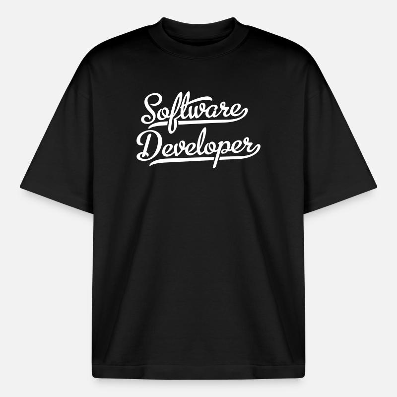 Software Developer - Boxy Heavyweight Unisex Organic T-Shirt by Stanley/Stella - black