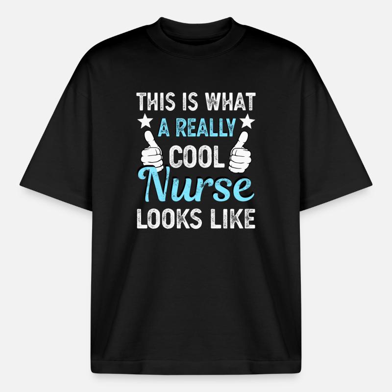 Krankenschwester - Boxy Heavyweight Unisex Organic T-Shirt von Stanley/Stella - Schwarz