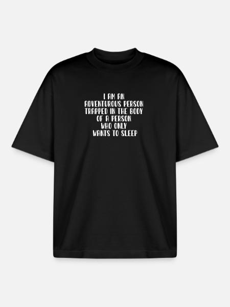 I am an adventurous person - Boxy Heavyweight Unisex Organic T-Shirt by Stanley/Stella - black