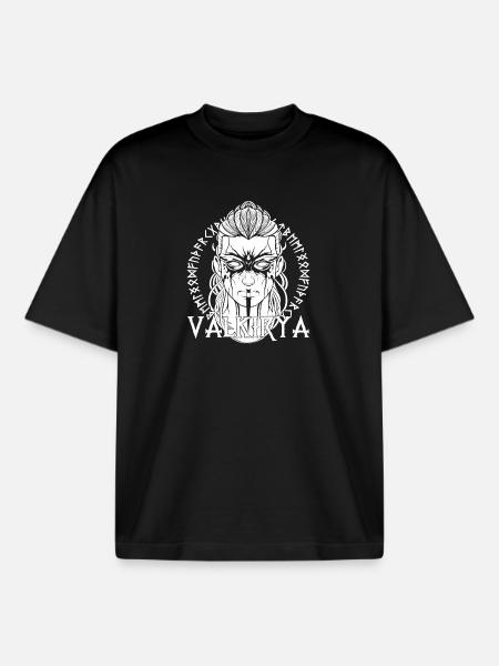 Valkyrie - T-shirt unisexe boxy épais biologique Stanley/Stella - noir