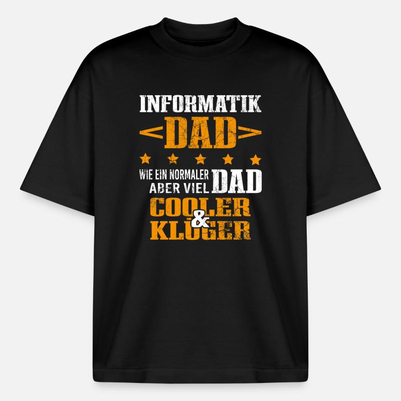 Informatiker Vater Programmierer Technik-Nerd - Heavyweight Unisex Boxy T-Shirt von stanley/stella	 - Schwarz