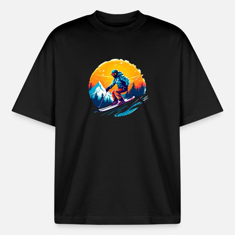 Sci Team Scuola di sci Sci Sci Team Sci - Stanley/Stella Heavyweight Boxy T-shirt unisex - nero