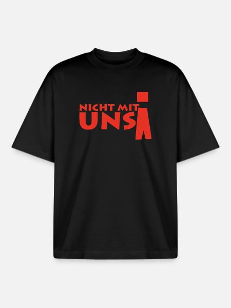 nicht mit uns! - Boxy Heavyweight Unisex Organic T-Shirt von Stanley/Stella - Schwarz