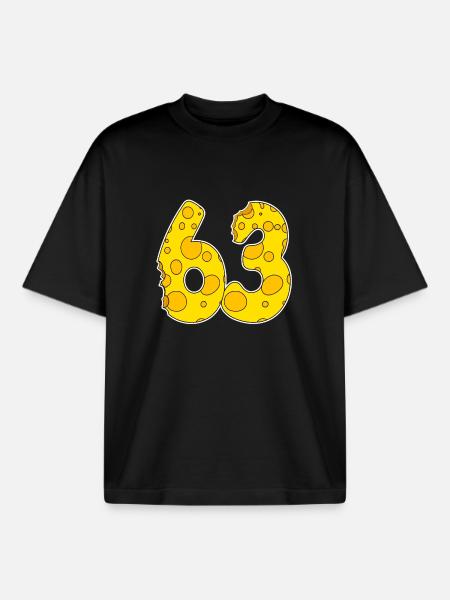 63 years of Lustig Käse - Boxy Heavyweight Unisex Organic T-Shirt by Stanley/Stella - black