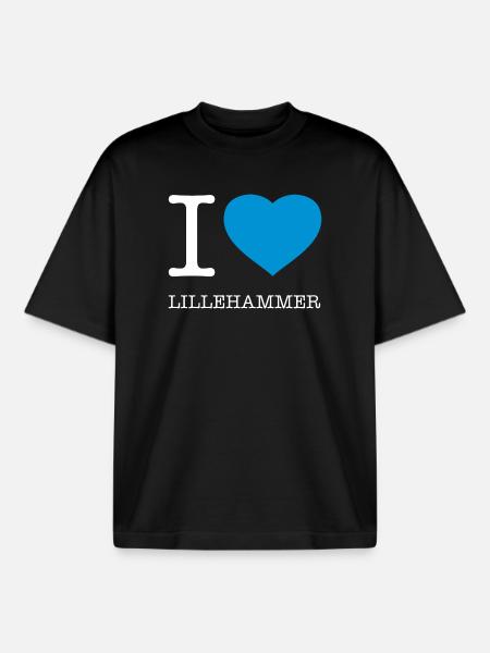 J’ADORE LILLEHAMMER - T-shirt unisexe boxy épais biologique Stanley/Stella - noir