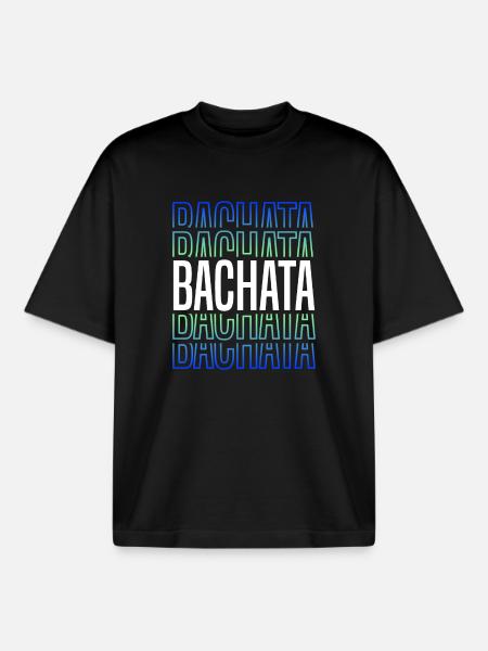 Bachata Lettering for Sensual Dancing - Boxy Heavyweight Unisex Organic T-Shirt by Stanley/Stella - black