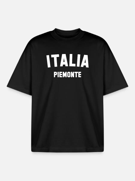 ITALIA Piemonte Italy Piedmont - Boxy Heavyweight Unisex Organic T-Shirt by Stanley/Stella - black