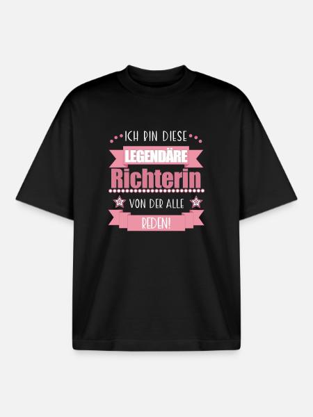 Richterin Gericht Gerechtigkeit süßes Geschenk - Boxy Heavyweight Unisex Organic T-Shirt von Stanley/Stella - Schwarz