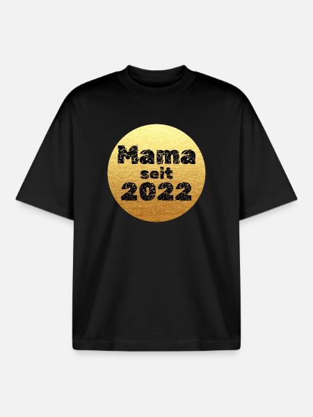 Mama seit 2022 - Boxy Heavyweight Unisex Organic T-Shirt von Stanley/Stella - Schwarz