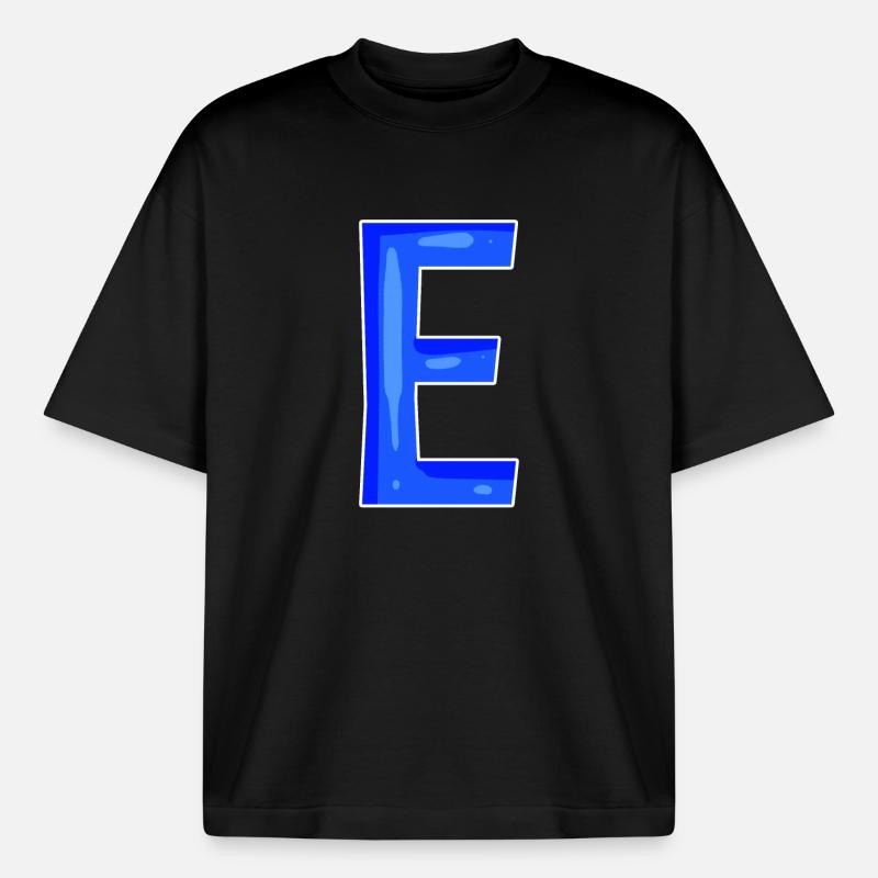 Point E - Initial point E - T-shirt unisexe boxy épais biologique Stanley/Stella - noir