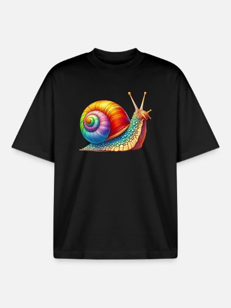 Snail - Boxy Heavyweight Unisex Organic T-Shirt by Stanley/Stella - black