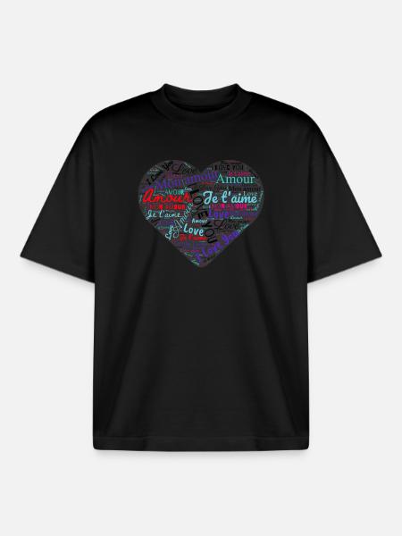 MAMAN. FÊTE DES MÈRES - T-shirt unisexe boxy épais biologique Stanley/Stella - noir