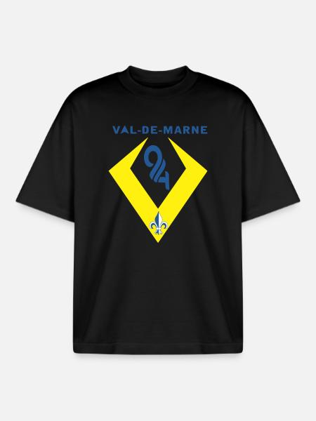 Val de Marne - Boxy Heavyweight Unisex Organic T-Shirt by Stanley/Stella - black
