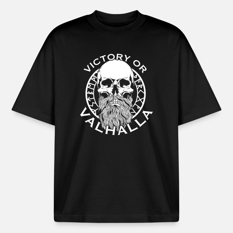 Victoria oder Walhalla - Boxy Heavyweight Unisex Organic T-Shirt von Stanley/Stella - Schwarz