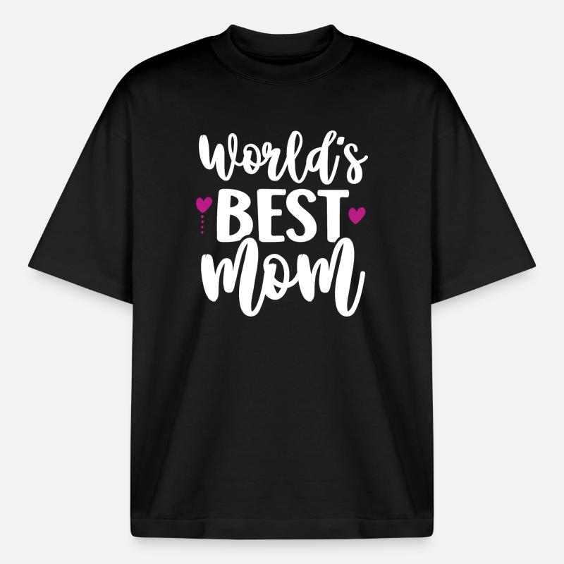 Die beste Mutter der Welt - Boxy Heavyweight Unisex Organic T-Shirt von Stanley/Stella - Schwarz