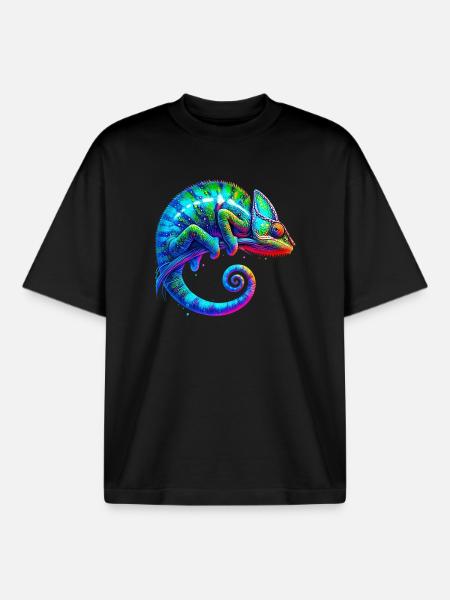 Chamäleon - Boxy Heavyweight Unisex Organic T-Shirt von Stanley/Stella - Schwarz