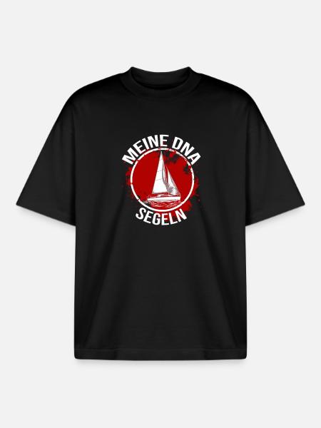 Meine DNA - Segeln - Boxy Heavyweight Unisex Organic T-Shirt von Stanley/Stella - Schwarz