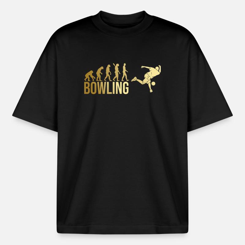Evolution Bowling - Heavyweight Unisex Boxy T-Shirt von stanley/stella	 - Schwarz