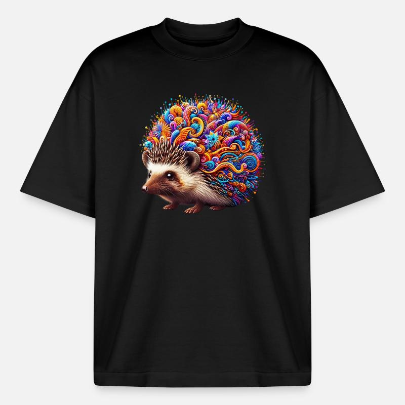Igel - Boxy Heavyweight Unisex Organic T-Shirt von Stanley/Stella - Schwarz