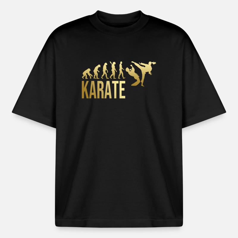 Evolution Karate - Heavyweight Unisex Boxy T-Shirt von stanley/stella	 - Schwarz