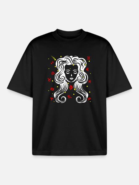 Couleur Vierge - T-shirt unisexe boxy épais biologique Stanley/Stella - noir