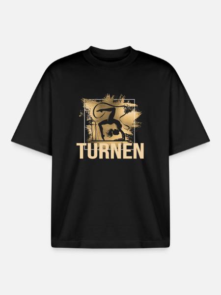 Turnen - Boxy Heavyweight Unisex Organic T-Shirt von Stanley/Stella - Schwarz