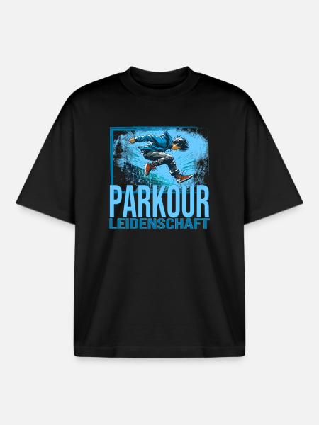Parkour Leidenschaft - Boxy Heavyweight Unisex Organic T-Shirt von Stanley/Stella - Schwarz