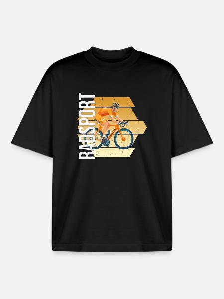 Radsport - Boxy Heavyweight Unisex Organic T-Shirt von Stanley/Stella - Schwarz