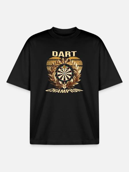 Dart Champion - Boxy Heavyweight Unisex Organic T-Shirt von Stanley/Stella - Schwarz