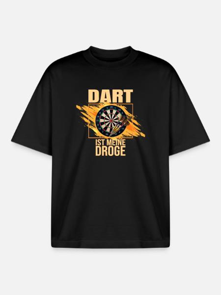 Dart ist meine Droge - Boxy Heavyweight Unisex Organic T-Shirt von Stanley/Stella - Schwarz
