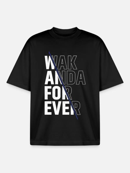 wak anda for ever - Boxy Heavyweight Unisex Organic T-Shirt by Stanley/Stella - black