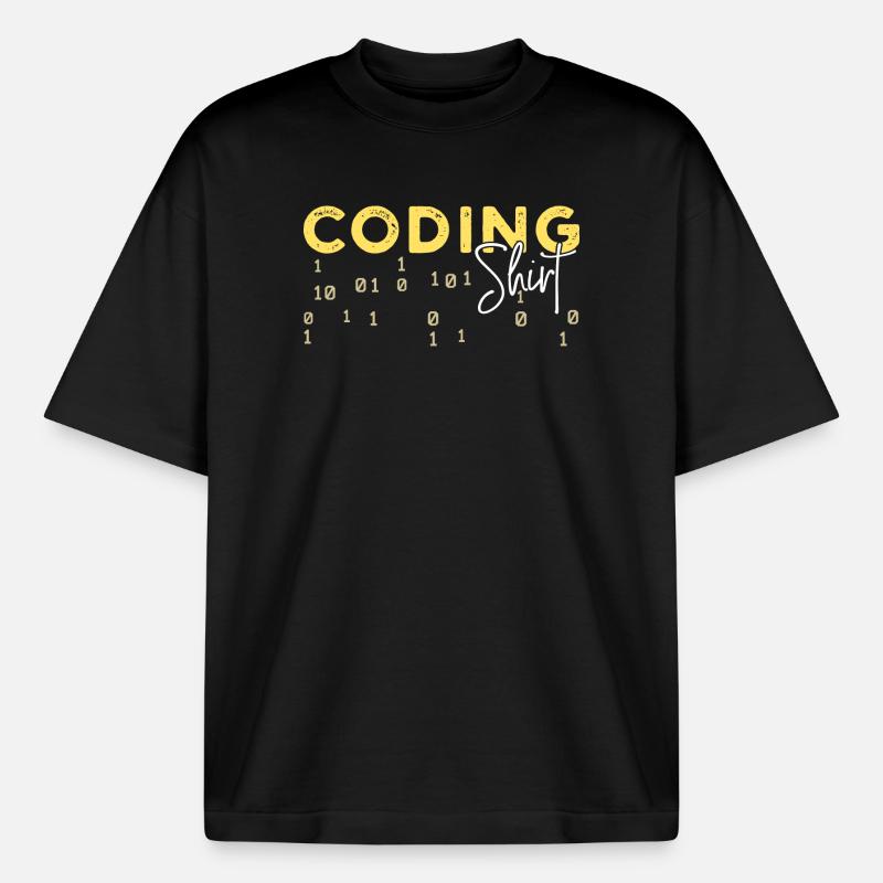 Coden Statement Développeur Programmeur Scripting - T-shirt unisexe épais coupe boxy Stanley/Stella - noir