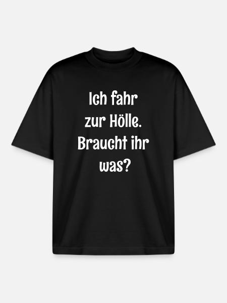 zur Hölle - Boxy Heavyweight Unisex Organic T-Shirt von Stanley/Stella - Schwarz