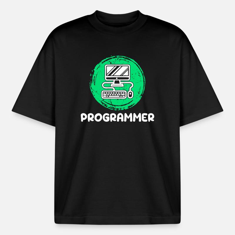 Computer Developer Programmierer Computerfreak - Boxy Heavyweight Unisex Organic T-Shirt von Stanley/Stella - Schwarz
