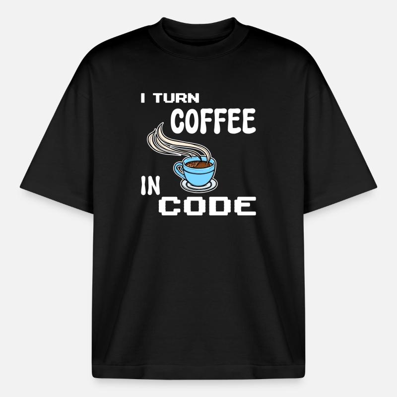 Developer Computerfreak Statement Programmierer - Boxy Heavyweight Unisex Organic T-Shirt von Stanley/Stella - Schwarz